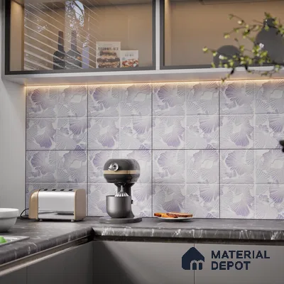 Floral Wall Tile TL 07244 D Florina 4003 Granula 1 ft x 1 ft Ceramic Matte Finish - 9 mm  | 2 mm Spacer is Mandatory | Please Expect a Slight Variation of Pattern (Sample)